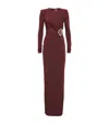 Rebecca Vallance Mischa Maxi Dress In Burgundy