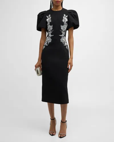Rebecca Vallance Monroe Midi Dress In Black