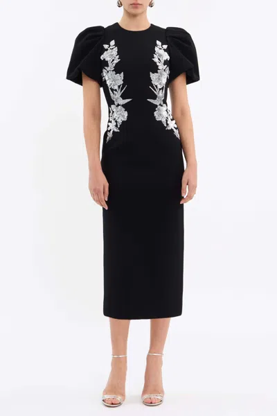 Rebecca Vallance Monroe Midi Dress In Black