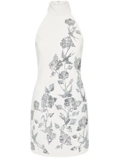 Rebecca Vallance Monroe Sequin-embellished Mini Dress In Neutrals