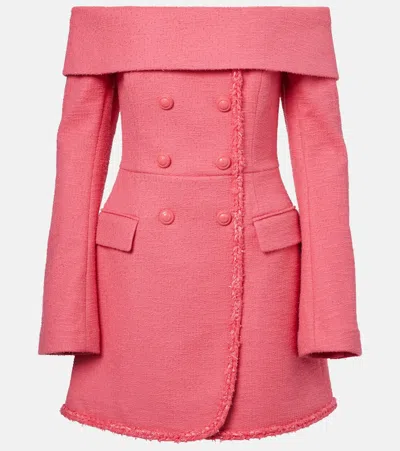 Rebecca Vallance Montana Off The Shoulder Mini Dress In Pink