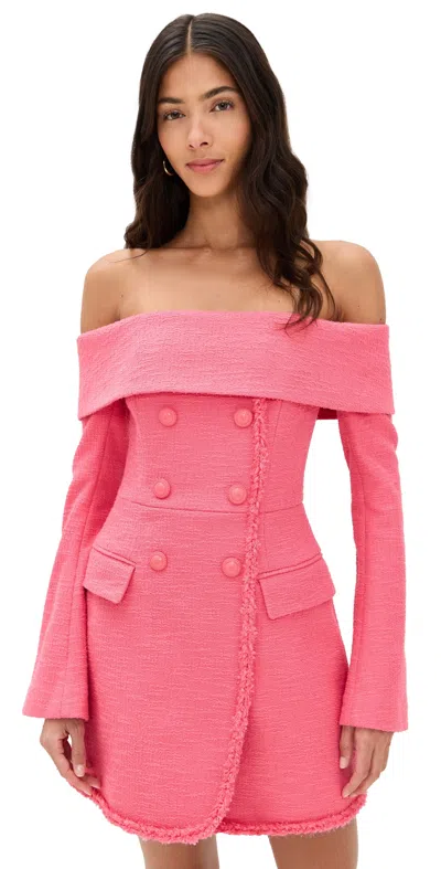 Rebecca Vallance Montana Off The Shoulder Mini Dress In Pink