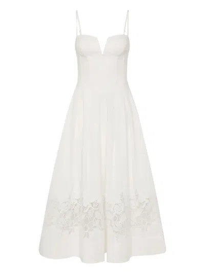 REBECCA VALLANCE MONTREUX LACE MIDI DRESS