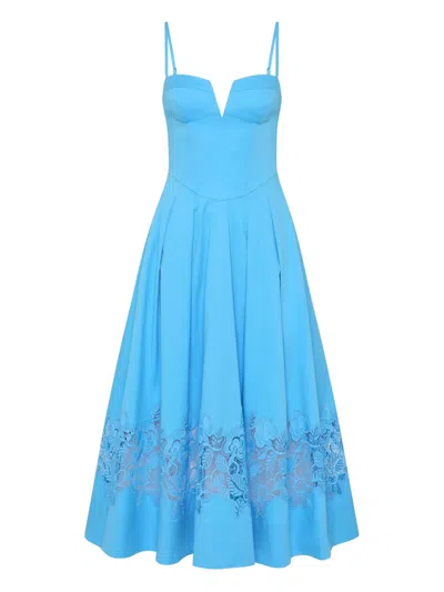 REBECCA VALLANCE MONTREUX LACE-PANELLED DRESS