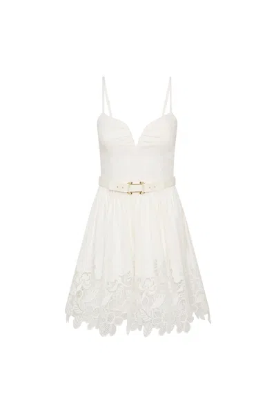 Rebecca Vallance Montreux Mini Dress In White