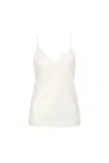 Rebecca Vallance Morgan Lace-insert Satin Top In White