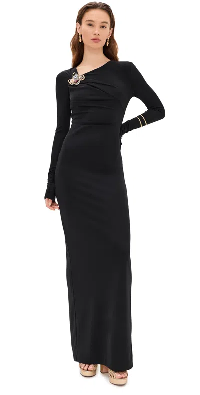Rebecca Vallance Nala Long Sleeve Maxi Dress Black