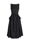 Rebecca Vallance Narcissa Jacquard Taffeta Midi Dress In Black