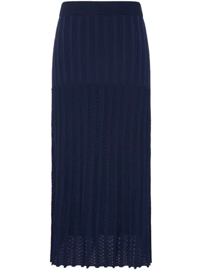 Rebecca Vallance Natalie Maxi Skirt In 蓝色
