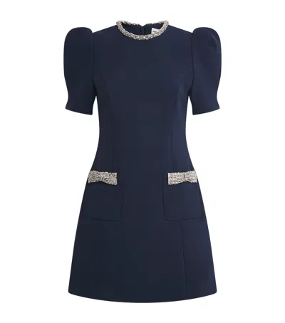 Rebecca Vallance Nemy Bow Mini Dress In Blue