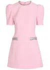 Rebecca Vallance Nemy Crystal-embellished Crepe Mini Dress In Pink