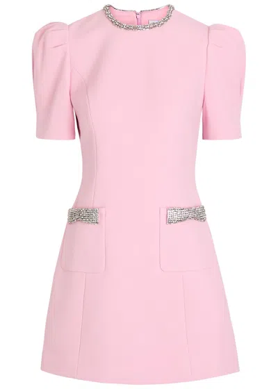 Rebecca Vallance Nemy Crystal-embellished Crepe Mini Dress In Pink