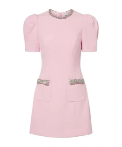 Rebecca Vallance Nemy Crystal-embellished Crepe Mini Dress In Pink