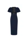 Rebecca Vallance Nemy Midi Dress In Blue