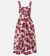 Rebecca Vallance Nerissa Floral Midi Dress In Red