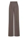 Rebecca Vallance Noah Pleated Trousers In Brown