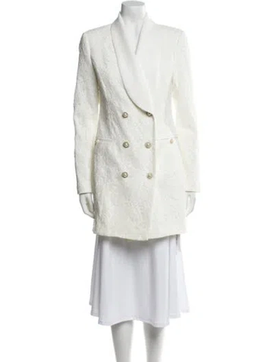 Pre-owned Rebecca Vallance Nylon Evening Jacket In White