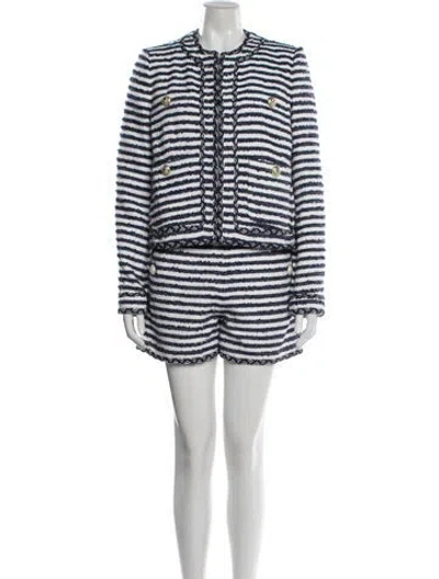 Pre-owned Rebecca Vallance Nylon Striped Short Set In Multi