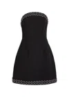 Rebecca Vallance Nyx Strapless Crystal-embellished Crepe Mini Dress In Black