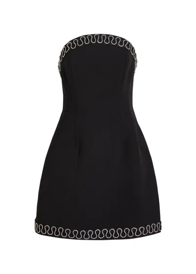 REBECCA VALLANCE REBECCA VALLANCE NYX CRYSTAL-EMBELLISHED CREPE MINI DRESS
