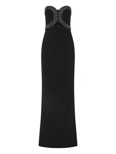 Rebecca Vallance Nyx Strapless Gown In Black