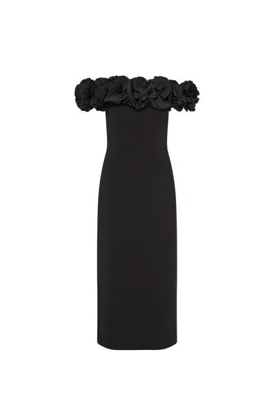 Rebecca Vallance Odetta Midi Dress In Blue