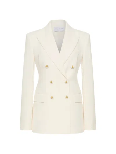 Rebecca Vallance Odilia Double-breasted Blazer In Nude