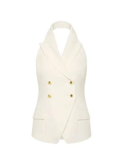 Rebecca Vallance Odilia Vest Top In Neutral