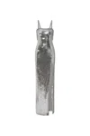Rebecca Vallance Womens Silver Grym Olympia Open-back Sequin-embellished Gown In Silver