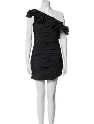 Pre-owned Rebecca Vallance One-shoulder Mini Dress In Multi