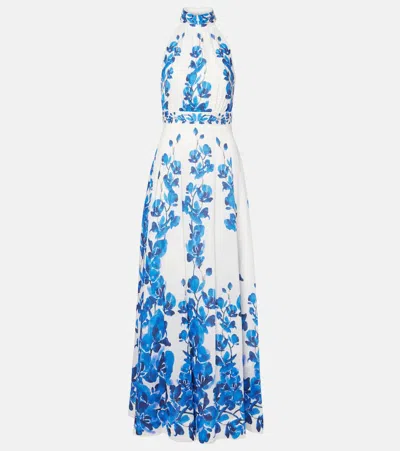 REBECCA VALLANCE ORCHID BLUES FLORAL MAXI DRESS
