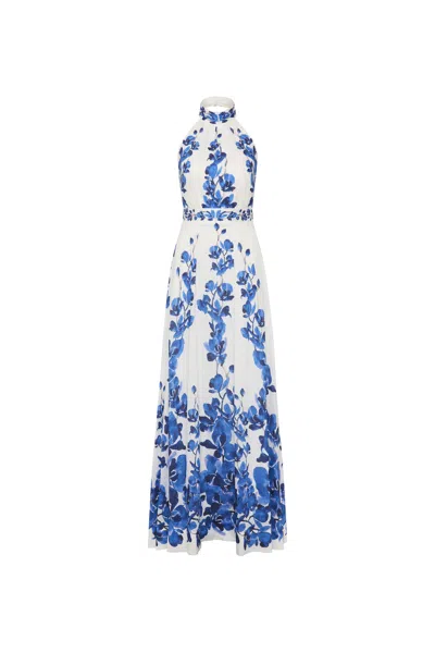 Rebecca Vallance Orchid Blues Maxi Dress In White