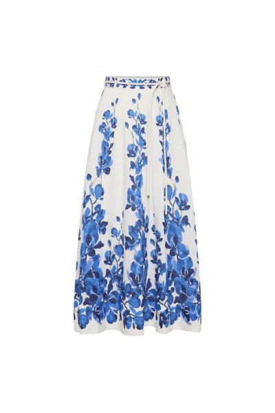 Rebecca Vallance Orchid Blues Skirt In White