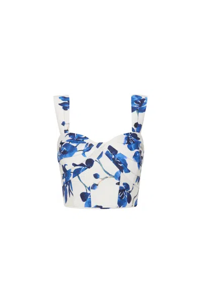 Rebecca Vallance Orchid Blues Top In White