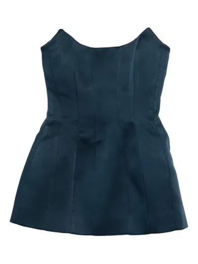 Rebecca Vallance Panelled Top In Blue