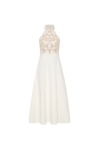 Rebecca Vallance Parrish Midi Dress In White