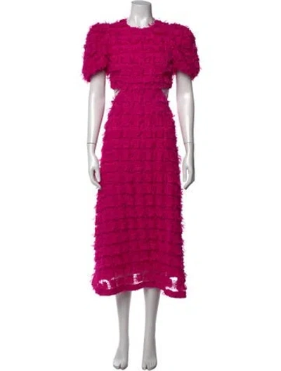 Pre-owned Rebecca Vallance Patterned Midi Length Dress In Purple