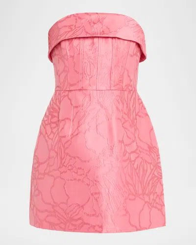 Rebecca Vallance Petra Strapless Jacquard Corset Mini Dress