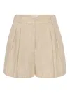 Rebecca Vallance Pleated-design Shorts In Neutral