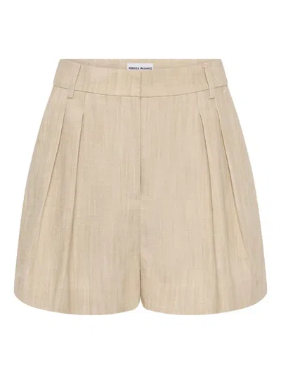 Rebecca Vallance Pleated-design Shorts In Neutral