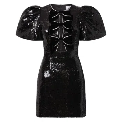 Rebecca Vallance X Nicky Hilton Lena Mini Dress In Black