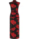 Rebecca Vallance Poppy Fields Midi Dress In 黑色