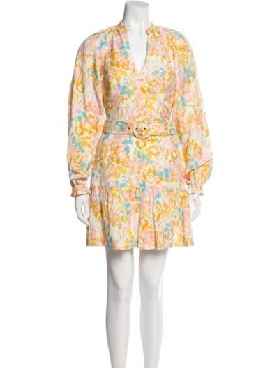 Pre-owned Rebecca Vallance Printed Mini Dress In Multi