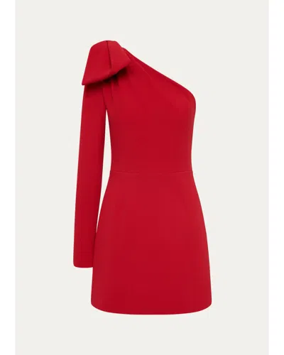 Rebecca Vallance Raziel One-shoulder Sheath Mini Dress In Red