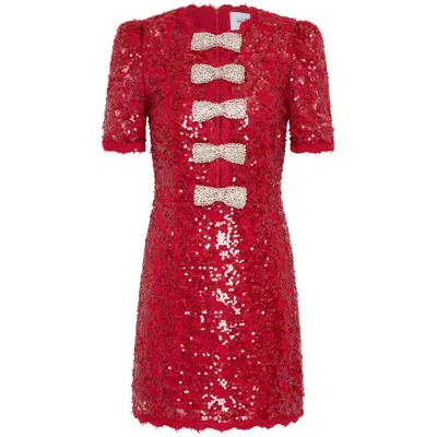 Rebecca Vallance X Nicky Hilton Leyla Mini Dress In Red