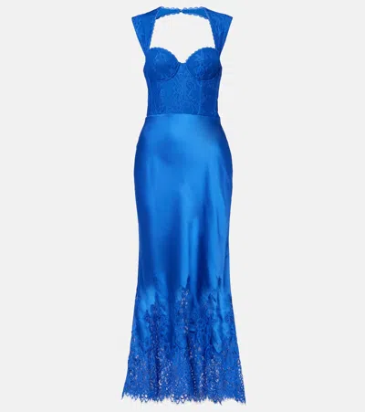 Rebecca Vallance Remi Lace And Satin Maxi Dress