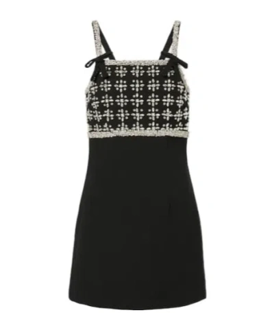 Rebecca Vallance Rina Crystal-embellished Minidress In Blue