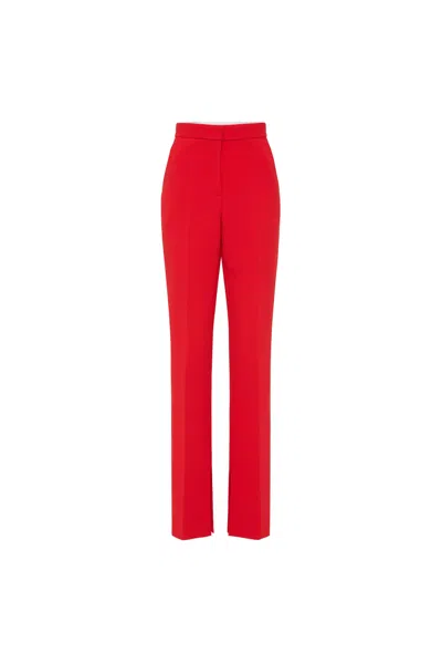 Rebecca Vallance Rory High-waisted Trousers In Red