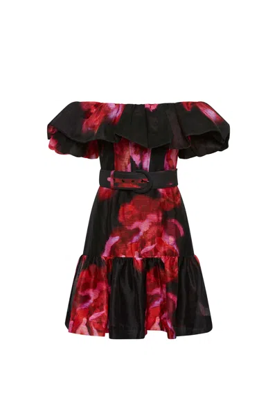 Rebecca Vallance Rosina Mini Dress In Black