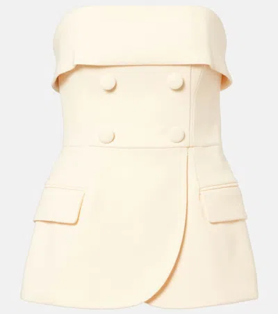 Rebecca Vallance Rowan Strapless Top In Yellow